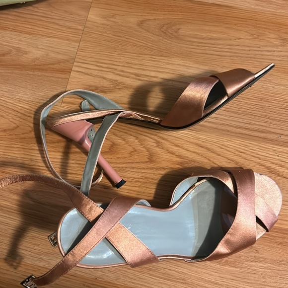 BCBG satin sandals in pink color; size 11/41 - Picture 2 of 2